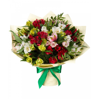 Букет «Теплые чувства» – разноцветные альстромерии с нежным посылом Златоуст Челябинская область