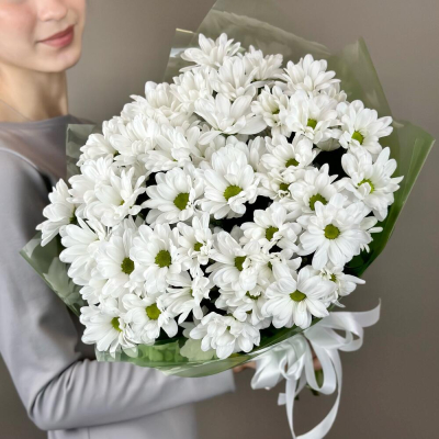 Букет «Мечты о лете» – свежесть белых хризантем Златоуст Челябинская область