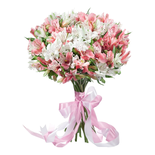 «Воздушная нежность»  букет из розовых альстромерий Златоуст Челябинская область