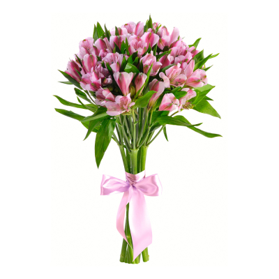 Букет «Хорошее настроение» из розовых альстромерий – солнечный подарок Златоуст Челябинская область