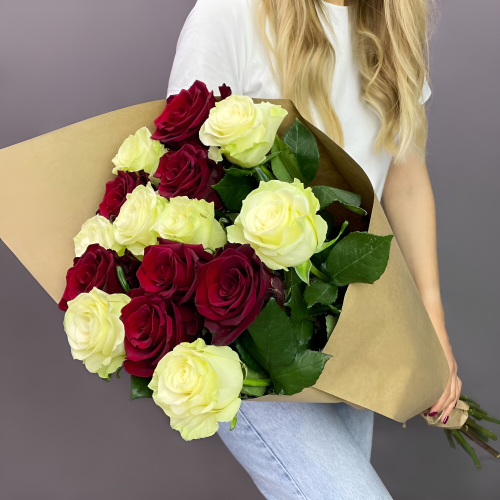 Букет «Инь-Ян» – гармония страсти и чистоты Златоуст Челябинская область